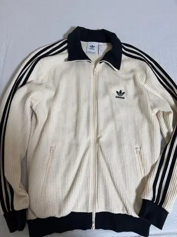 아디다스 화이트 와플 트랙 자켓