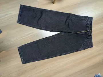 배기 데님 팬츠 다크 그레이