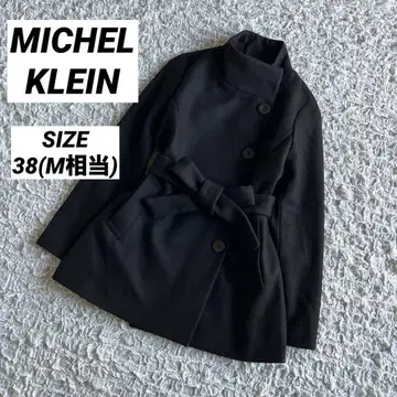 미쉘클랑 울 혼방 벨트 포함 숏코트 38 블랙