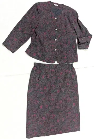 [새상품급] Three Bamboo 스커트 셋업 15호 안감 부착 일본제