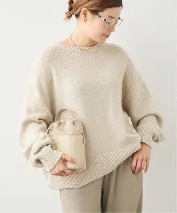 Deuxieme Classe 캐시미어 베이직 니트 베이지