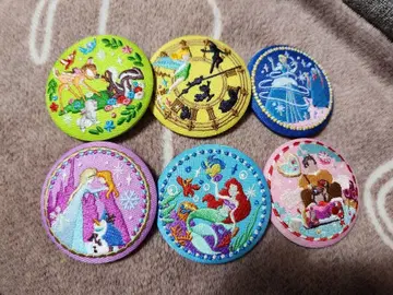 디즈니 자수 캔뱃지 2 밤비 안나 아리엘 피터팬 신데렐라