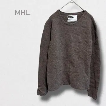 MHL 니트 스웨터 크루넥 울 스테디셀러 고급 캐주얼