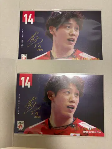 배구 남자 일본 대표 엽서 컬렉션 이시카와 유키 2장