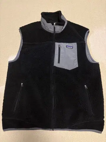 Patagonia 플리스 베스트 레트로X 보아 XL 블랙/그레이