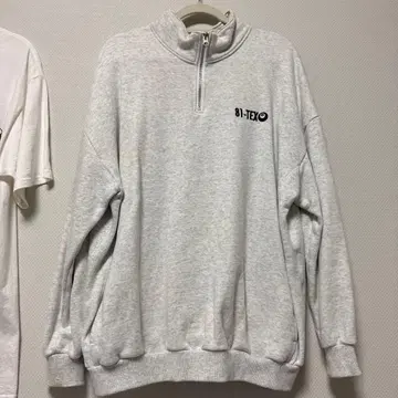 81-TEZ 그레이 하프 지퍼 트레이닝복