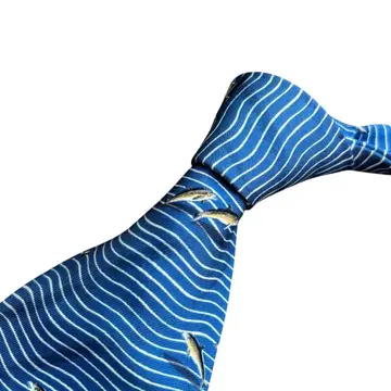 던힐 최고급 실크 넥타이 블루 마린