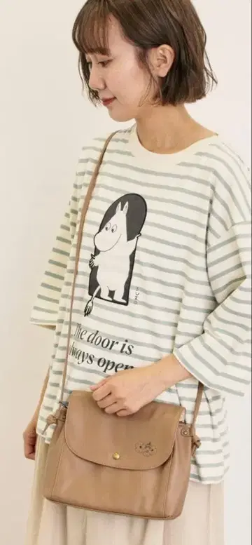 MOOMIN x Samansa Mos2 엠보 미니백 모카