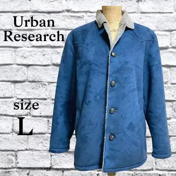 P111 어반 리서치 [ L ] 아우터 보아 안감 버튼 다운 겉옷 네이비