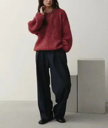 Aunt Marie's 모헤어라이크 볼륨 니트 모헤어