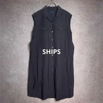 SHIPS 쉽스 리오셀 린넨 카이킨 슬리브리스 원피스