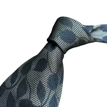 [ 새상품급 ] 아쿠아 스큐텀 최고급 실크 넥타이 블랙 보타니컬