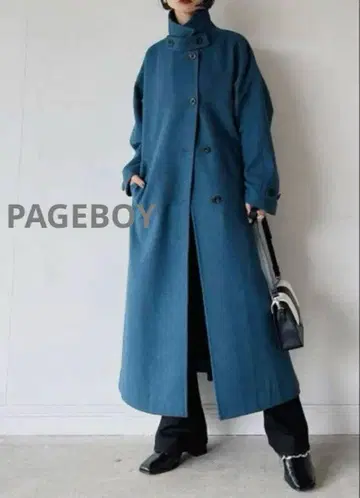 PAGEBOY 2WAY 스탠드 넥 울 체스터 코트 M