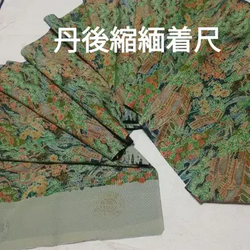 단고 크레이프 원단 브라운 차야츠지 코몬 직물 옷감