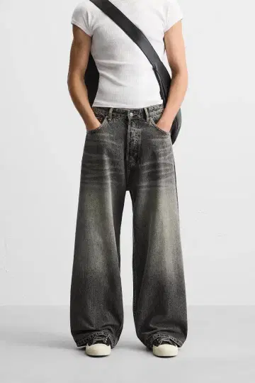 ZARA 자라 슈퍼 배기 핏 청바지 EU34 JP28