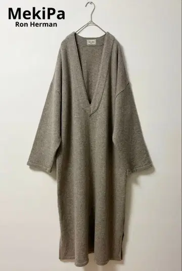 론 헤르만 원피스 여성용 니트 울 롱 기장 메키파 베이지