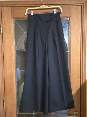 PLST 울 블렌드 턱 와이드 팬츠