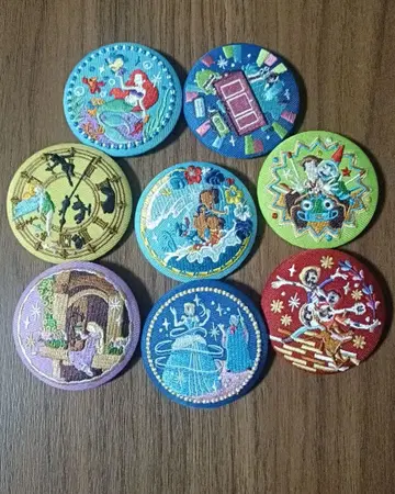 디즈니 자수 핀 배지 8개 세트