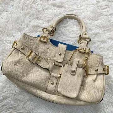 [ 레어 ] A.D.M.J 에이디엠제이 핸드백 아이보리 비쥬