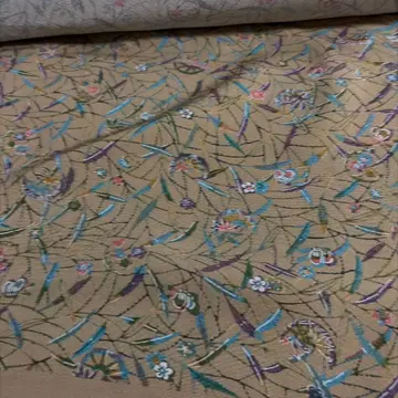 에도 코몬 초화 무늬 옷감