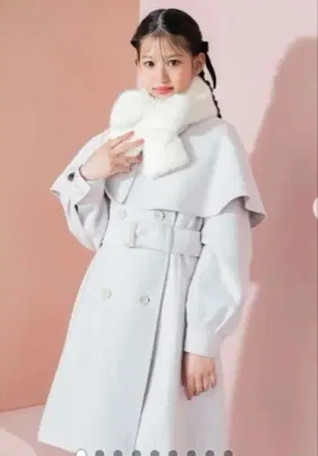 mezzo piano junior 롱 코트 크림 아이보리 150