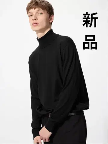 택 포함 새상품 미사용 / 유니클로 / 메리노 터틀넥 스웨터 / 남성용