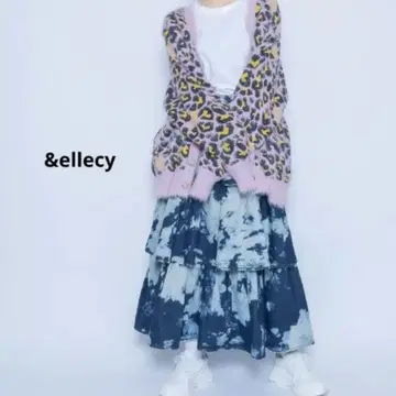 &ellecy 블리치 데님 스커트