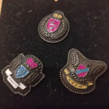3개 세트 메탈제 핀 배지