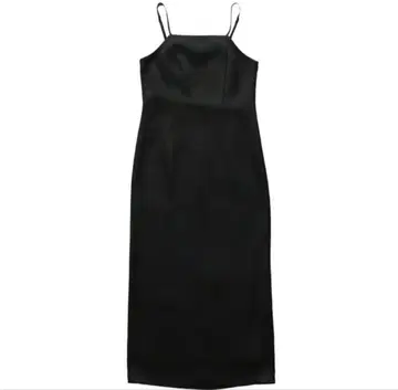ANDRESD 새틴 미니멀 드레스 블랙 M