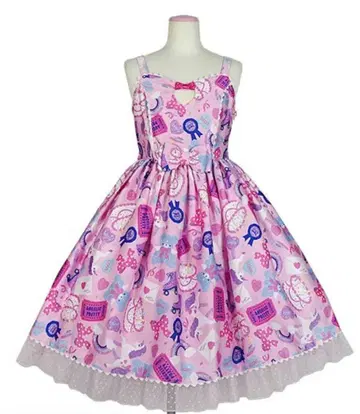 angelicpretty girlysticker 오버롤 스커트