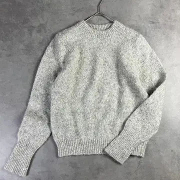 쿠미쿄쿠 알파카 블렌드 모크넥 니트 출퇴근 통학