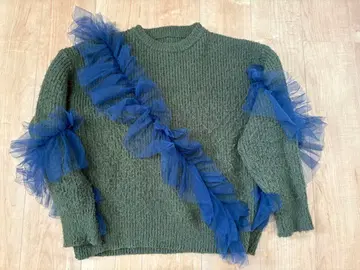 미에트 튤 프릴 니트 스웨터