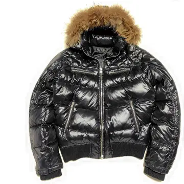 Archive 새상품급 y2k 퍼 후드 광택 다운 자켓 헤이세이