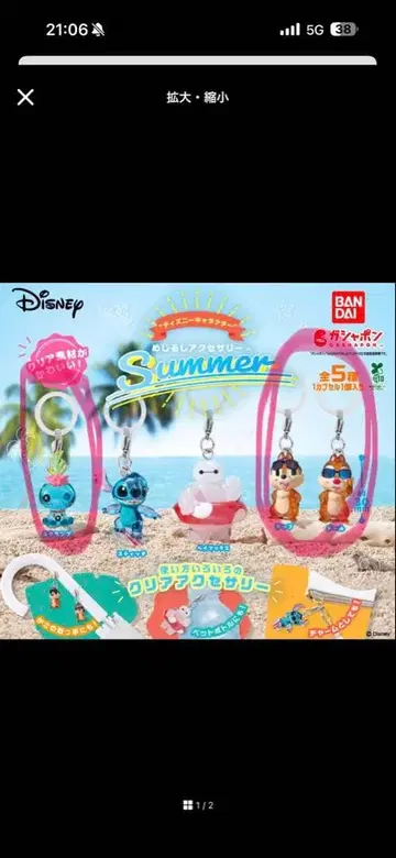 디즈니 메지루시 액세서리 Summer 칩 & 데일 스크램프