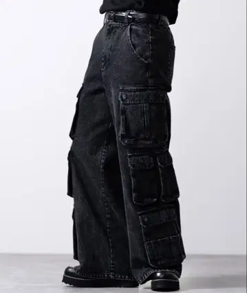 [새상품급] CLEL 메니 포켓 카고 데님 팬츠 S사이즈