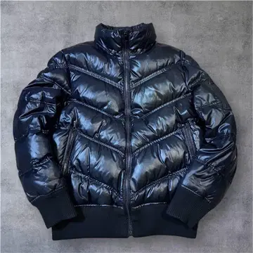 00's 유니클로 프리미엄 다운 자켓 y2k 육후 광택 단장 헤이세이