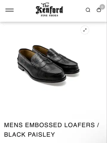 새상품 Kenford Fineshoes Loafer 페이즐리 27.5cm