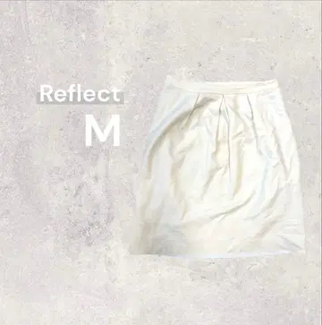 리플렉트 울 100 플레어 스커트 턱 포함 무릎 기장 깔끔 고급