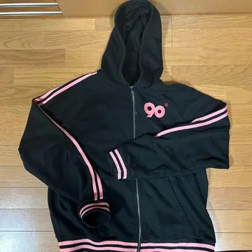 9090 블랙 핑크 후드티