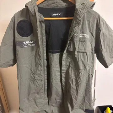 AVIREX 반팔 후드티 L 사이즈