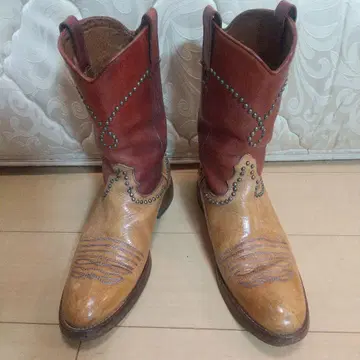 부테로 스터드 장식 투톤 로퍼 부츠 약 28cm