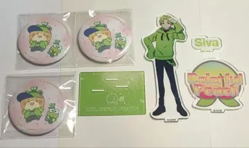 컬러풀 피치 시바 시마무라 아크릴 스탠드 산리오 콜라보 캔뱃지