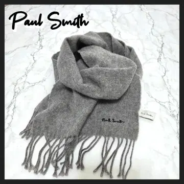 PaulSmith 머플러 램스울 잉글랜드제 남녀 공용 라이트 그레이