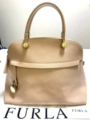 FURLA 파이퍼 인증서 포함 라이트 핑크 베이지