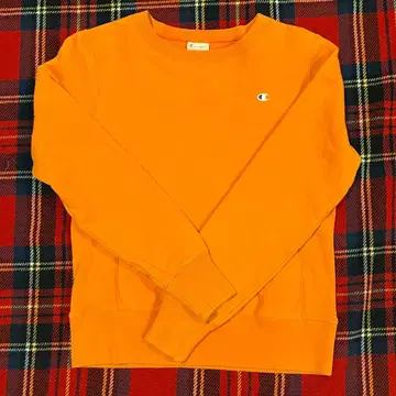 새상품급! Champion 단색택 리버스위브 M사이즈 오렌지