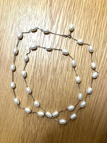 디노스 담수 펄 롱 목걸이 실버925