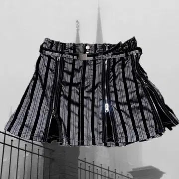 y2k 미니 스커트 스트라이프