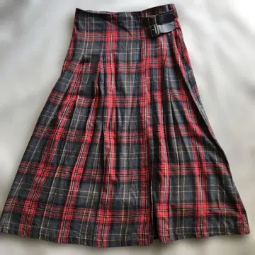 ICHI 울 혼방 랩 스커트 일본제