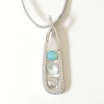 [ 새상품급 ] 스와로브스키 블루 크리스탈 코드 펜던트