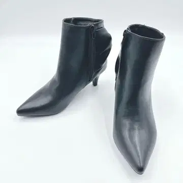 index 스틸레토 숏부츠 백리본 사이드 지퍼 블랙 M